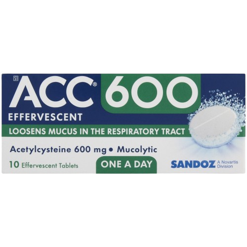 ACC 600mg Effervescent Tablets, 10's