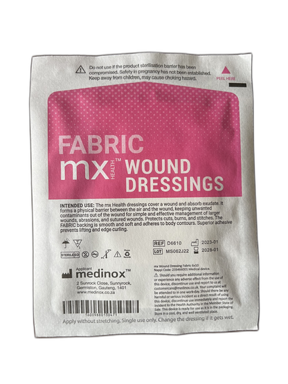 MX Fabric Wound Dressing 6cm x 1cm, 1's