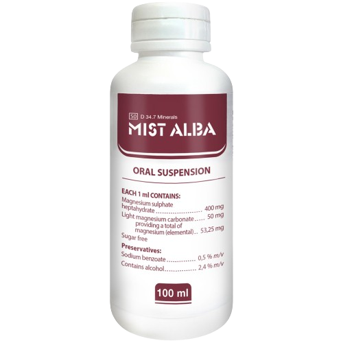 Mist Alba White Mixture of Magnesium Sulphate, 100ml